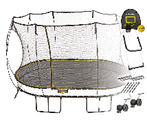 Батут овальный SPRINGFREE O77 SHAW с лестницей, корзиной для мяча, фиксаторами и колесиками