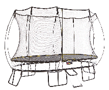 Батут овальный SPRINGFREE O92 SA с лестницей и фиксаторами