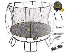 Батут круглый SPRINGFREE R79 SHAW с лестницей, корзиной для мяча, фиксаторами и колесиками