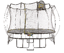 Батут квадратный SPRINGFREE S113 SHA с лестницей, корзиной для мяча и фиксаторами