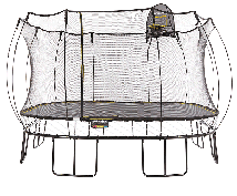 Батут квадратный SPRINGFREE S155 HAW с корзиной для мяча, фиксаторами и колесиками