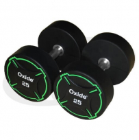 Круглые полиуретановые гантели OXIDE FITNESS ODB01 (от 2,5 до 50 кг)