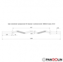 Гриф олимпийский тренировочный сильноизогнутый PANGOLIN FITNESS Standart BC110 1200мм