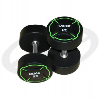 Круглые полиуретановые гантели OXIDE FITNESS ODB01 (от 27.5 до 50 кг)