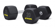 Гантель обрезиненная ZIVA ZSL-PRHD-6074-YL 50 кг (пара)